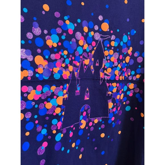 Disney Disneyland Resort Purple Sleeping Beauty Castle Spirit Jersey Large NWT - Picture 3 of 6